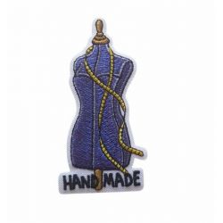Patch Ecusson Thermocollant Hand made Mannequin 3,50 x 7,50 cm