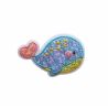 Patch Ecusson Thermocollant Petite baleine bleue 2,50 x 4 cm