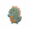 Patch Ecusson Thermocollant Petit dinosaure vert 2,50 x 3,50 cm