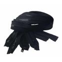 Lot de 4 - Fermeture éclair 70 cm noir pour blouson ouvrable séparable mailles plastiques 5 mm