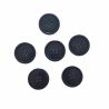 Lot de 6 - Bouton 28 mm noir en plastique