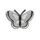Patch Ecusson Thermocollant Papillon Argenté 3,50 x 5 cm