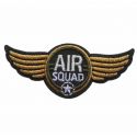 Patch Ecusson Thermocollant Aviateur Air Squad coloris kaki 2 x 5,50 cm
