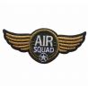 Patch Ecusson Thermocollant Aviateur Air Squad coloris kaki 2 x 5,50 cm