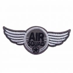 Patch Ecusson Thermocollant Aviateur Air Squad coloris gris 2 x 5,50 cm