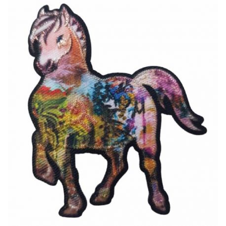 Patch Ecusson Thermocollant Cheval fantastique 5,50 x 6 cm