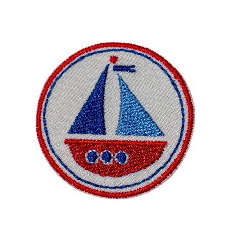 Patch Ecusson Thermocollant Voilier marin 4 x 4 cm