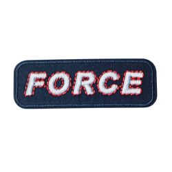 Patch Ecusson Thermocollant Force coloris Marine 2,50 x 6 cm