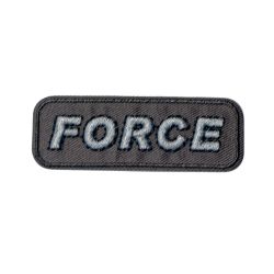 Patch Ecusson Thermocollant Force coloris Gris 2,50 x 6 cm