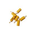 Lot de 6 Boutons en Forme de Crayon de Couleur Jaune 2cm