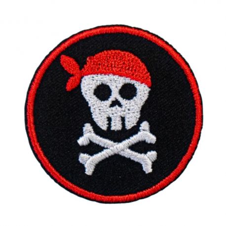 Patch Ecusson Thermocollant Drapeau pirate 4 x 4 cm