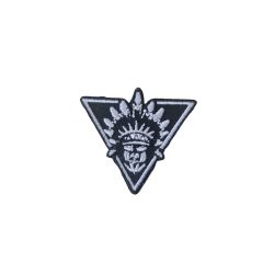 Patch Ecusson Thermocollant Tête d'indien triangle fond noir 4,50 x 5 cm