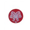 Patch Ecusson Thermocollant Noeud Alsacien fond rouge 5 x 5 cm