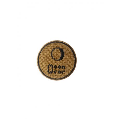 Patch Ecusson Thermocollant Moon War rond marron 5 x 5 cm