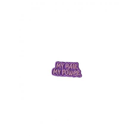 Patch Ecusson Thermocollant My Hair my Power rose violet 2 x 3,50 cm