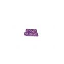 Patch Ecusson Thermocollant My Hair my Power rose violet 2 x 3,50 cm