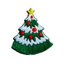 Patch Ecusson Thermocollant Sapin de Noël pompon 4,50 x 4,50 cm