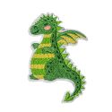 Patch Ecusson Thermocollant Dragon vert 4,50 x 7 cm