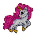 Patch Ecusson Thermocollant Licorne rose 4,50 x 5 cm