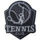 Patch Ecusson Thermocollant Tennis fond noir 4,50 x 5 cm