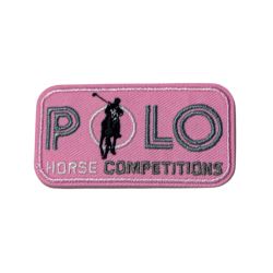 Patch Ecusson Thermocollant Polo Horse coloris Rose 3 x 5,30 cm