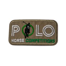 Patch Ecusson Thermocollant Polo Horse coloris Gris 3 x 5,30 cm