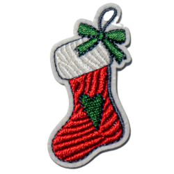 Patch EPatch Ecusson Thermocollant Chaussette de Noël 4 x 4,50 cm