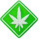 Patch Ecusson Thermocollant Feuille de Cannabis 3,50 x 3,50 cm