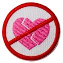 Patch Ecusson Thermocollant Panneau Coeur Brisé 4,50 x 4,50 cm