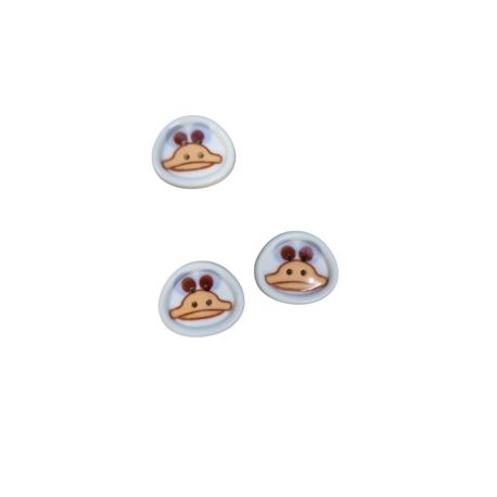 SBOTTONATI lot de 3 x bouton plastique Canard 15 x 20 mm