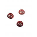 SBOTTONATI lot de 3 x bouton plastique Coccinelle 15 x 20 mm