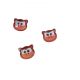 SBOTTONATI lot de 3 x bouton plastique Chouette Hibou 20 x 22 mm