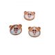 SBOTTONATI lot de 3 x bouton plastique Hamster 20 x 22 mm