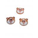 SBOTTONATI lot de 3 x bouton plastique Hamster 20 x 22 mm