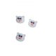 SBOTTONATI lot de 3 x bouton plastique Chat Blanc 20 x 22 mm