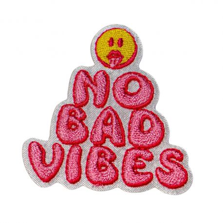 Patch Ecusson Thermocollant No Bad Vibes 4,50 x 5 cm