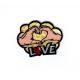 Patch Ecusson Thermocollant Pop Art Love 4 x 5,50 cm