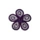 Ecusson Thermocollant Petite FLEUR Coloris VIOLET 4 x 4 cm