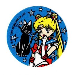 Patch Ecusson Thermocollant Sailor Moon et Luna 7 x 7 cm