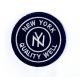 Patch Ecusson Thermocollant Ecusson Thermocollant New York rond coloris Marine 7 x 7 cm