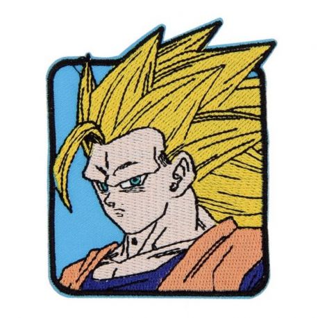 Patch Ecusson Thermocollant Super Saiyan Goku 6 x 7,50 cm