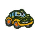 Patch Ecusson Thermocollant Voiture verte 4 x 5,50 cm