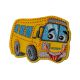 Patch Ecusson Thermocollant Bus Coquin jaune 4,50 x 5,50 cm