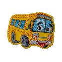 Patch Ecusson Thermocollant Bus Coquin jaune 4,50 x 5,50 cm