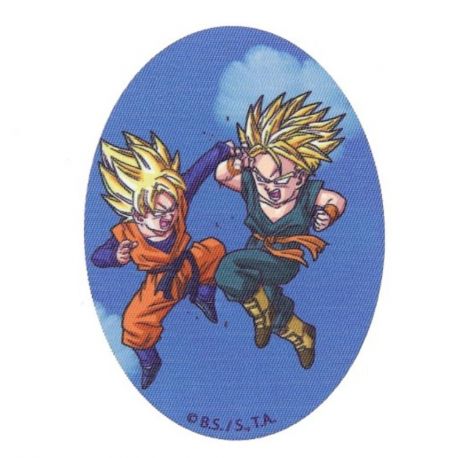 Patch Ecusson Thermocollant Trunks et Goten Super Saiyan 8 x 11 cm