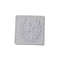 Patch Ecusson Thermocollant Etoile Lauriers Coloris Blanc 3 x 3 cm