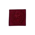 Patch Ecusson Thermocollant Etoile Lauriers Coloris Bordeaux 3 x 3 cm