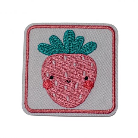 Patch Ecusson Thermocollant Fraise Bébé 5 x 5 cm