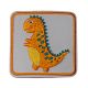 Patch Ecusson Thermocollant Dinosaure orange Bébé 5 x 5 cm