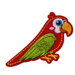 Patch Ecusson Thermocollant Ara Perroquet 3 x 6 cm